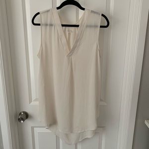 H&M white/cream v neck tunic blouse 14